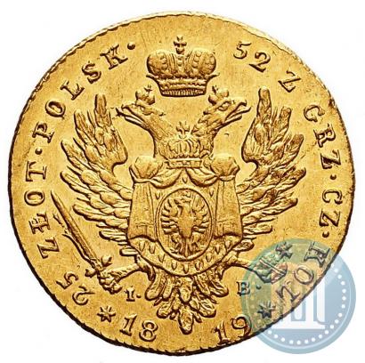 Picture 25 złotych 1819 year IB 
