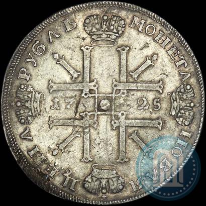 Фото 1 рубль 1725 года СПБ "Солнечный в латах"