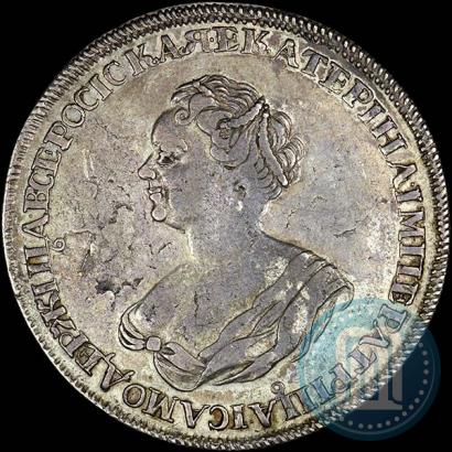 Фото 1 рубль 1725 года  "Траурный"