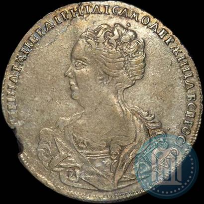 Picture 1 rouble 1725 year СПБ-СПБ "Petersburg type, portrait turned to the left"