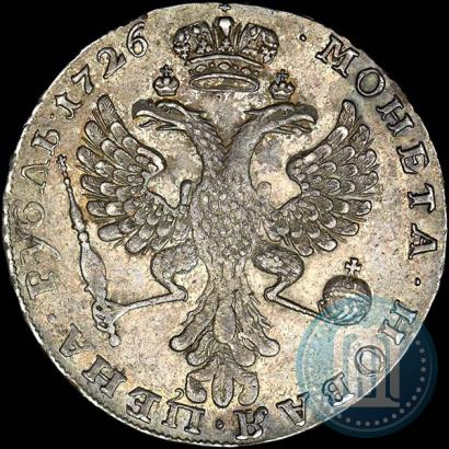 Picture 1 rouble 1726 year  "Moscow type, portrait turned to the left"