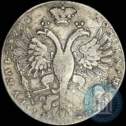 Picture 1 rouble 1726 year СПБ "Petersburg type, portrait turned to the right"