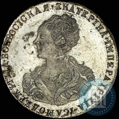 Фото Полтина 1726 года  "Московский тип, портрет влево"