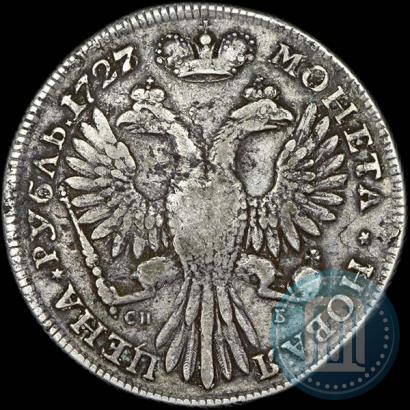 Picture 1 rouble 1727 year СПБ "High haircut"
