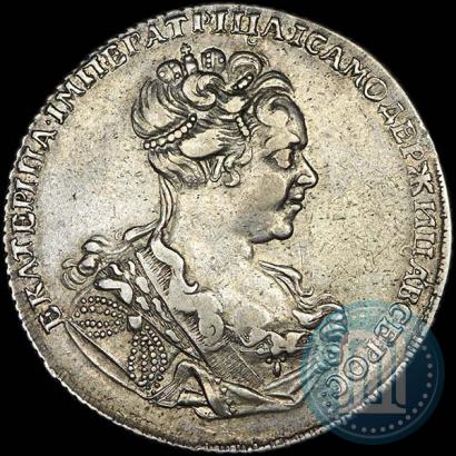 Picture 1 rouble 1727 year СПБ "High haircut"