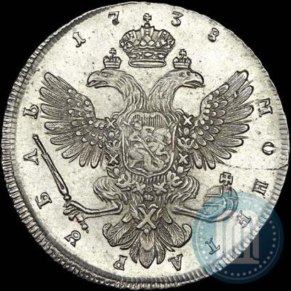 Picture 1 rouble 1738 year  "Petersburg type"