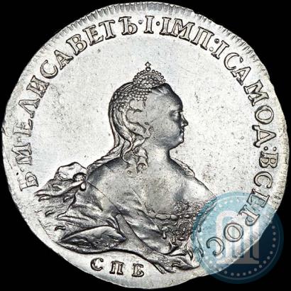 Picture 1 rouble 1754 year СПБ-IМ "Portrait by Benjamin Scott"