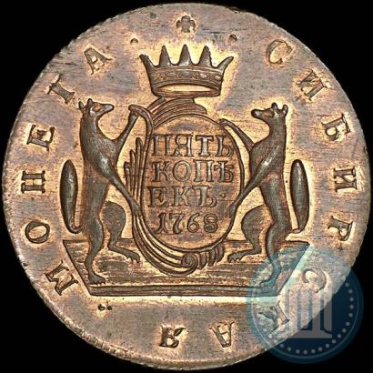 Фото 5 копеек 1768 года КМ 