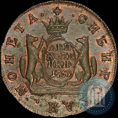 Фото 2 копейки 1769 года КМ 