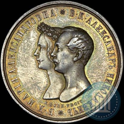 Picture Medal 1841 year H. GUBE. FECIT "In the memory of the wedding of the crown prince"