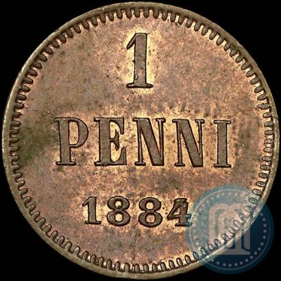 Фото 1 пенни 1884 года  