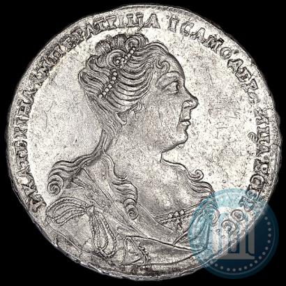Фото 1 рубль 1727 года  "Московский тип, портрет вправо"