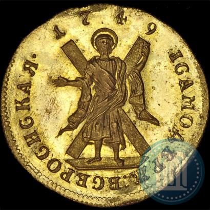 Picture 1 ducat 1749 year  "St. Andrew on the reverse"