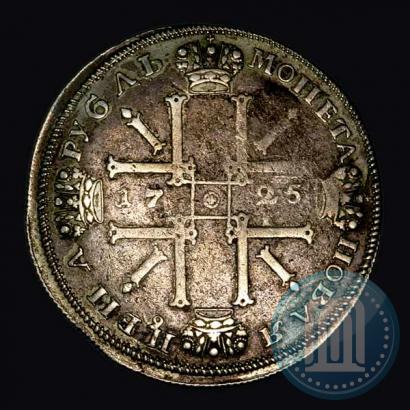 Фото 1 рубль 1725 года СПБ "Солнечный в латах"