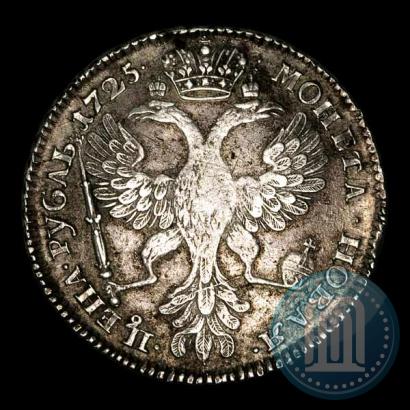Picture 1 rouble 1725 year СПБ "Petersburg type, portrait turned to the left"