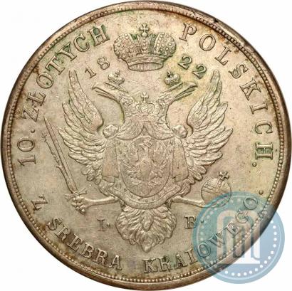 Picture 10 złotych 1822 year IB 