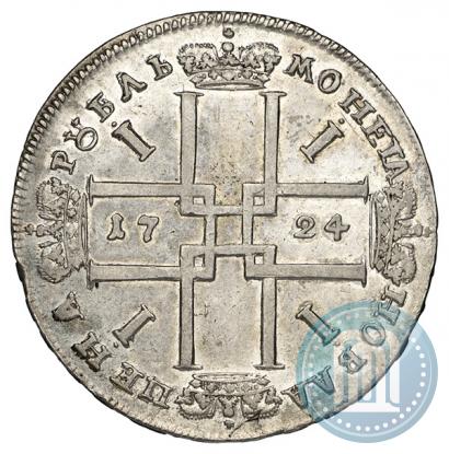 Фото 1 рубль 1724 года  "Портрет в античных доспехах"