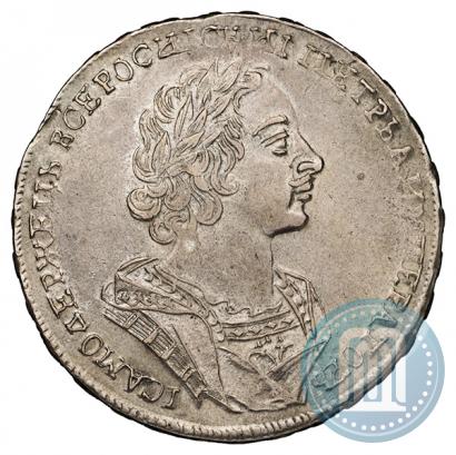 Фото 1 рубль 1724 года  "Портрет в античных доспехах"