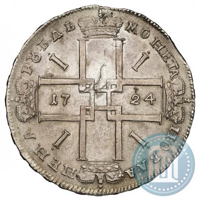 Фото 1 рубль 1724 года  "Портрет в античных доспехах"