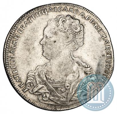 Picture 1 rouble 1725 year СПБ "Petersburg type, portrait turned to the left"