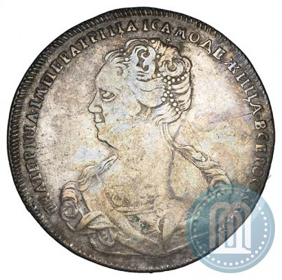 Picture 1 rouble 1725 year СПБ "Petersburg type, portrait turned to the left"