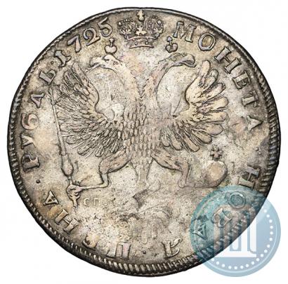 Picture 1 rouble 1725 year СПБ "Petersburg type, portrait turned to the left"