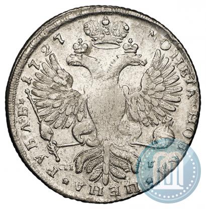 Picture 1 rouble 1727 year СПБ "Petersburg type, portrait turned to the right"