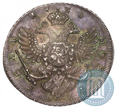 Picture 1 rouble 1738 year СПБ "Petersburg type"