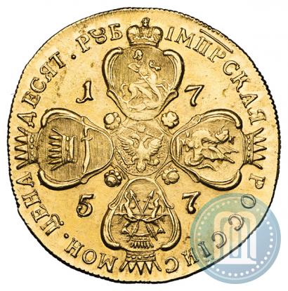 Picture 10 roubles 1757 year СПБ "Portrait by B. Scott"