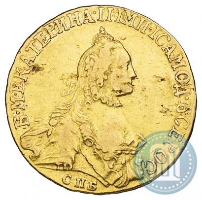 Фото 5 рублей 1765 года СПБ-Т.I. 