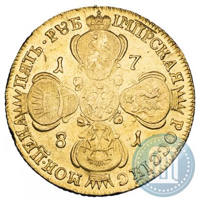 Фото 5 рублей 1781 года СПБ 