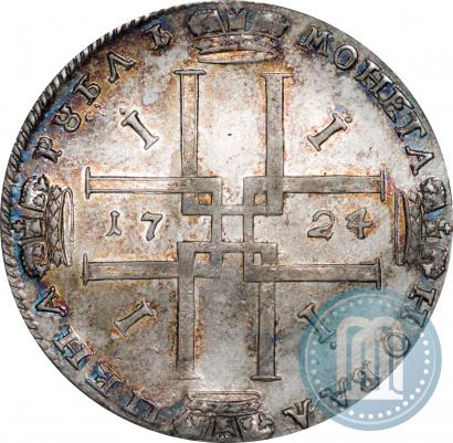 Фото 1 рубль 1724 года  "Портрет в античных доспехах"