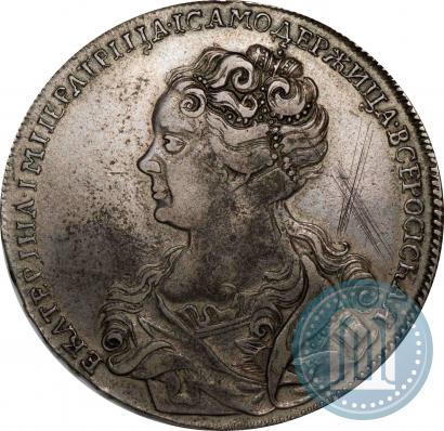 Picture 1 rouble 1726 year  "Moscow type, portrait turned to the left"