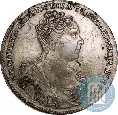 Фото 1 рубль 1726 года  "Московский тип, портрет вправо"