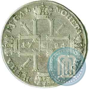 Picture 1 rouble 1724 year СПБ "Sun rouble, portrait in armour"