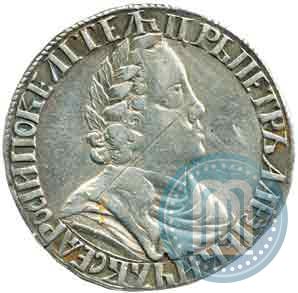 Picture Poltina 1702 year  "Without ribbons near the wreath"