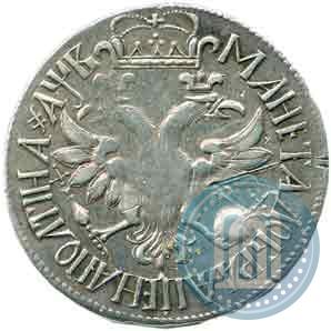Picture Poltina 1702 year  "Without ribbons near the wreath"