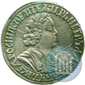 Picture Poltina 1702 year  "Without ribbons near the wreath"