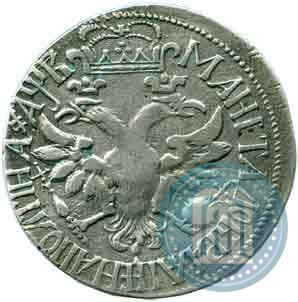 Picture Poltina 1702 year  "Without ribbons near the wreath"