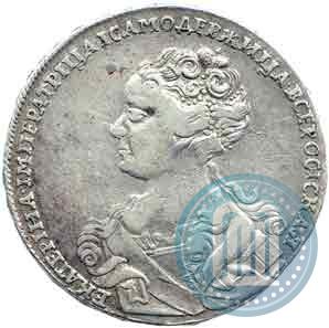 Фото 1 рубль 1726 года  "Московский тип, портрет влево"