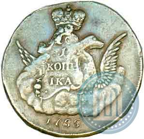 Picture 1 kopeck 1755 year  
