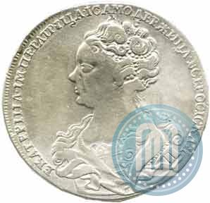Фото 1 рубль 1726 года  "Московский тип, портрет влево"