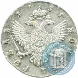 Фото 1 рубль 1751 года СПБ 