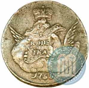 Picture 1 kopeck 1755 year СПБ 