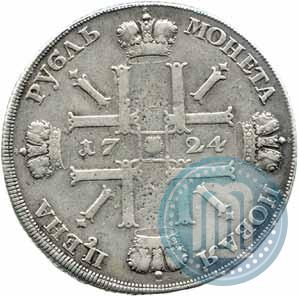 Picture 1 rouble 1724 year СПБ "Sun rouble, portrait in armour"