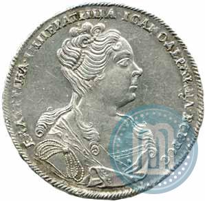 Picture 1 rouble 1726 year  "Moscow type, portrait turned to the right"