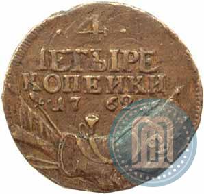 Picture 4 kopecks 1762 year  