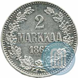 Picture 2 markkaa 1865 year S 