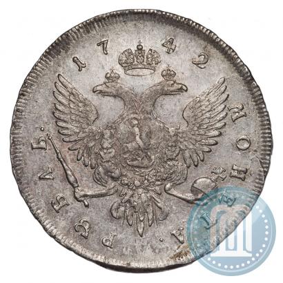 Фото 1 рубль 1742 года СПБ 