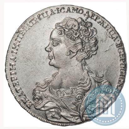 Фото 1 рубль 1726 года  "Московский тип, портрет влево"